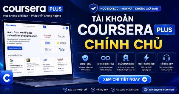 Tài Khoản Coursera Plus &Amp; Business | Nâng Chính Chủ