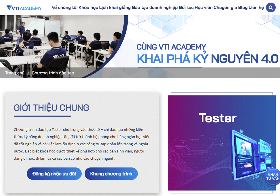 Khóa Học Tester Cho Người Mới Vti Academy