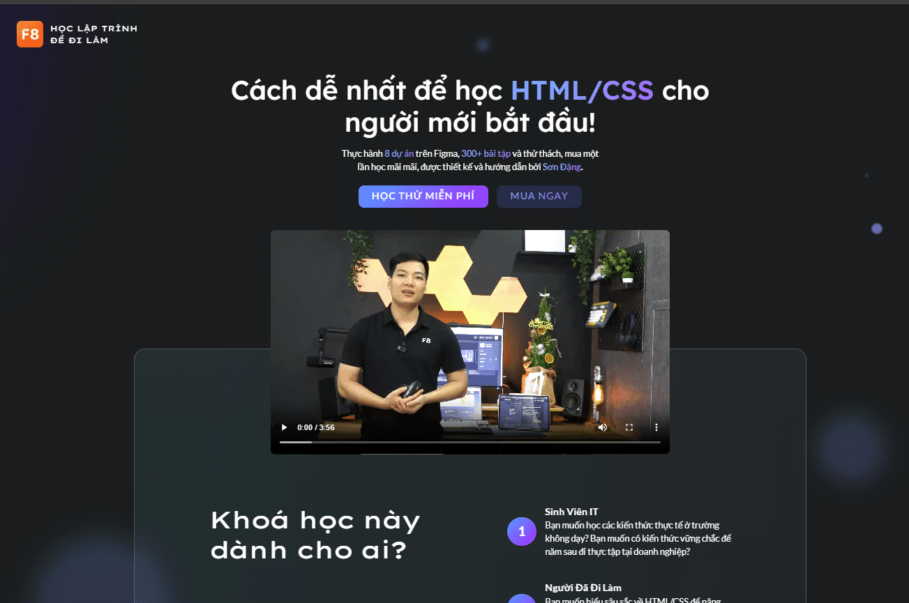 Khóa Học Html Css Pro F8 Khóa Học Html Css Pro F8