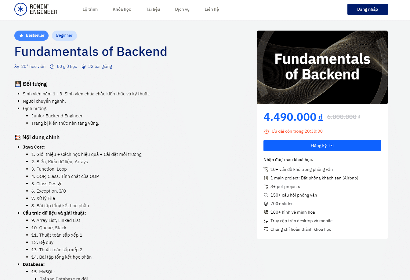 Khóa Học Fundamentals Of Backend Mới Nhất Cùng Roninhub Khóa Học Fundamentals Of Backend Mới Nhất Cùng Roninhub