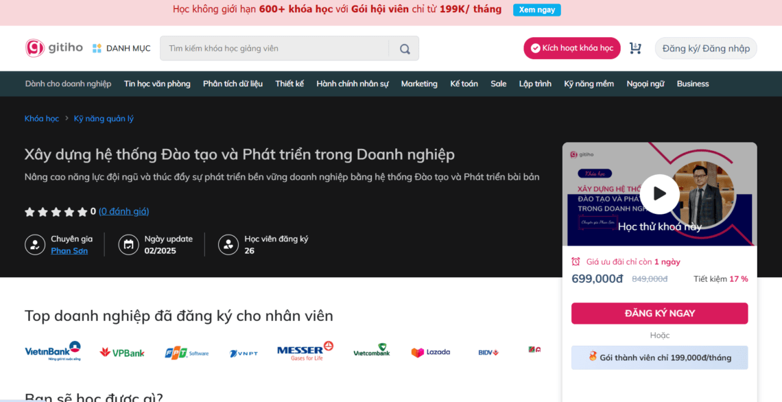 Xây Dựng Hệ Thống Đào Tạo Và Phát Triển Trong Doanh Nghiệp