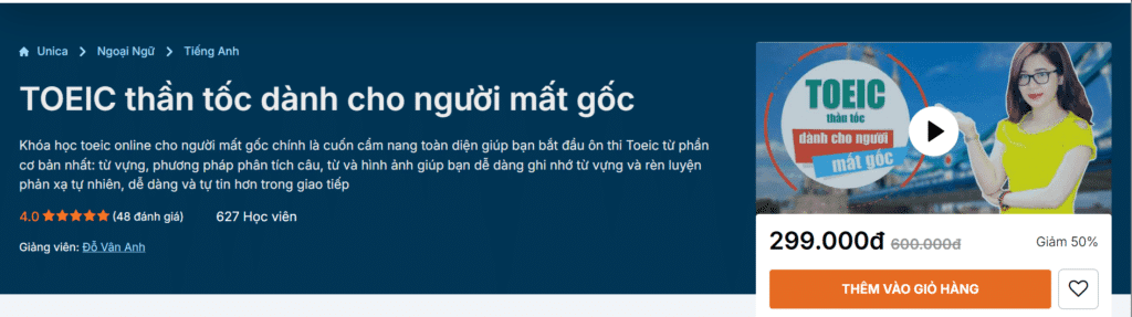 Toeic Thần Tốc Dành Cho Người Mất Gốc