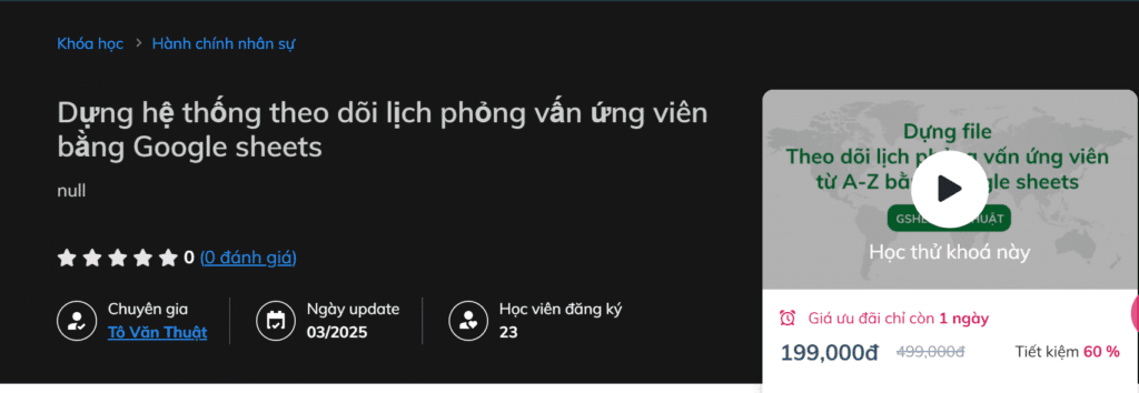 Dựng Hệ Thống Theo Dõi Lịch Phỏng Vấn Ứng Viên Bằng Google Sheets Dựng Hệ Thống Theo Dõi Lịch Phỏng Vấn Ứng Viên Bằng Google Sheets