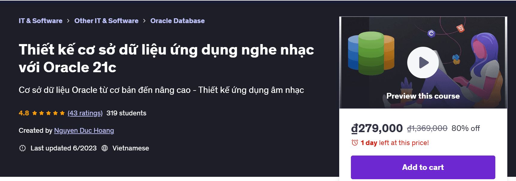  Thiết Kế Cơ Sở Dữ Liệu Ứng Dụng Nghe Nhạc Với Oracle 21C