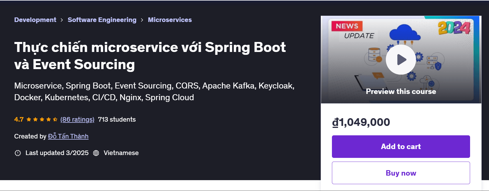 Thực Chiến Microservice Với Spring Boot Và Event Sourcing