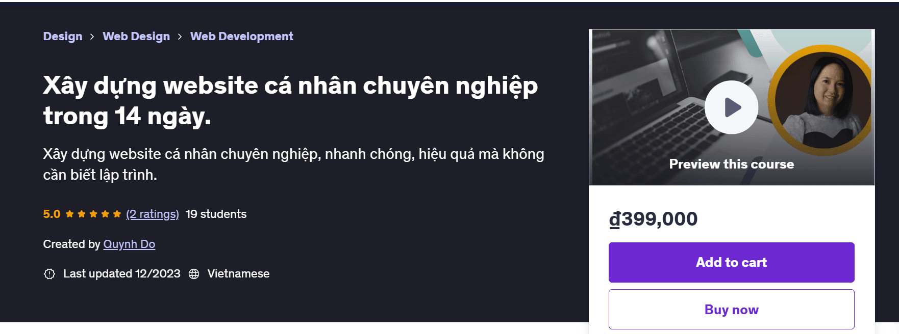 Xây Dựng Website Cá Nhân Chuyên Nghiệp Trong 14 Ngày.