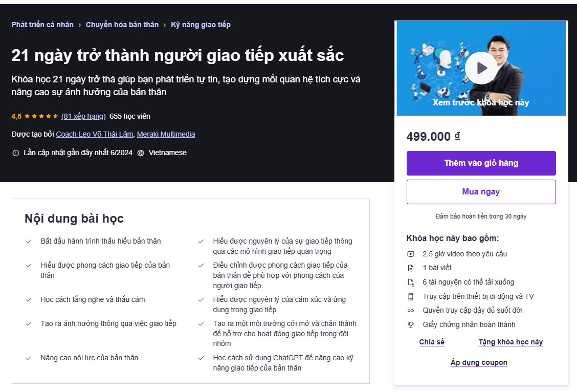 21 Ngày Trở Thành Người Giao Tiếp Xuất Sắc