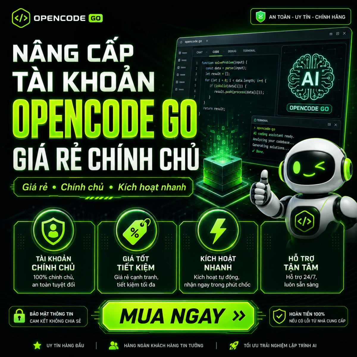 Nâng Cấp Tài Khoản Opencode Go Giá Rẻ Chính Chủ Nâng Cấp Tài Khoản Opencode Go Giá Rẻ Chính Chủ