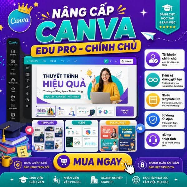 Nâng Cấp Tài Khoản Canva Pro Chính Chủ