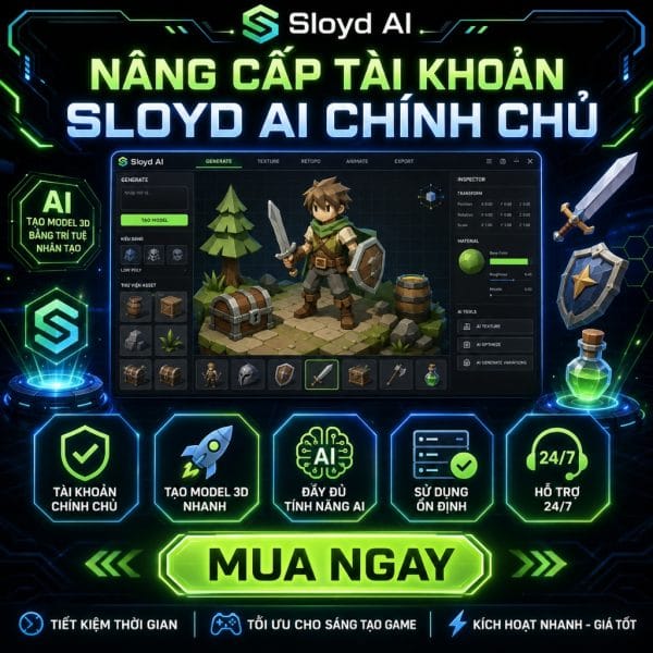 Nâng Cấp Tài Khoản Sloyd Ai Chính Chủ Giá Rẻ