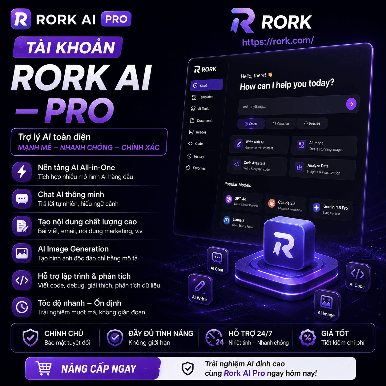 Tài Khoản Rork Ai — Pro